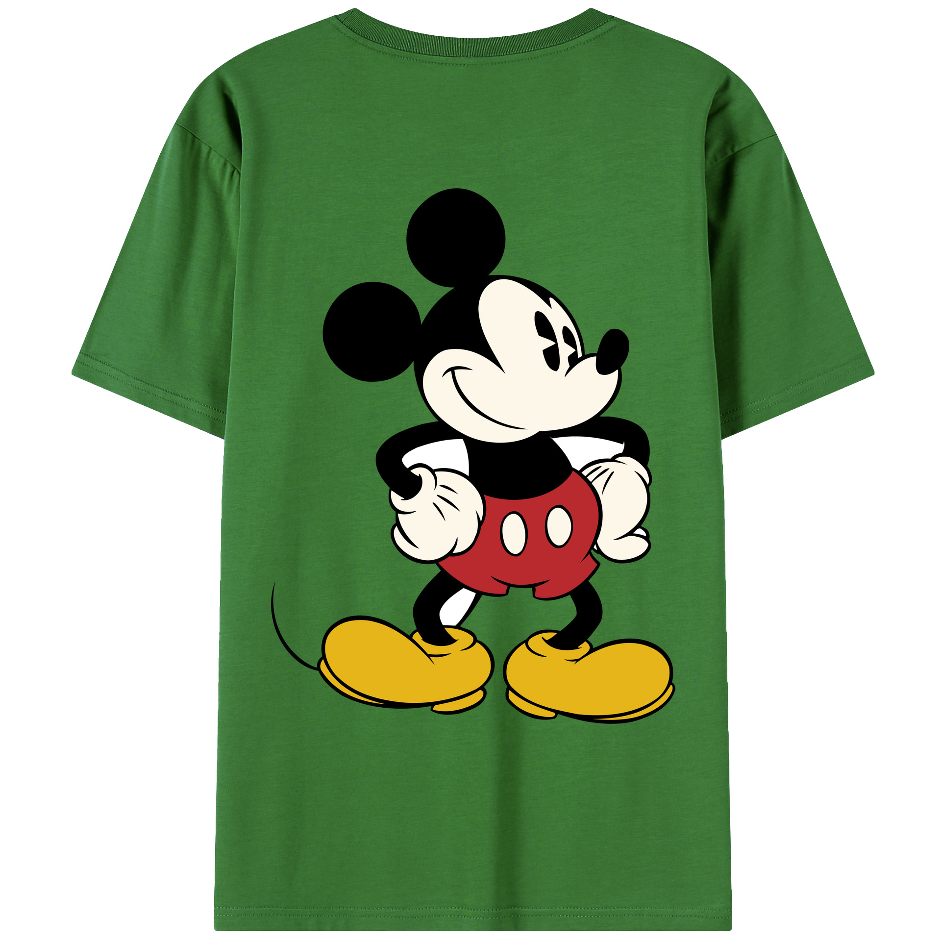 （画像用） ミッキーマウス Mickey Mouse レディース半袖Tシャツ(バックプリント)